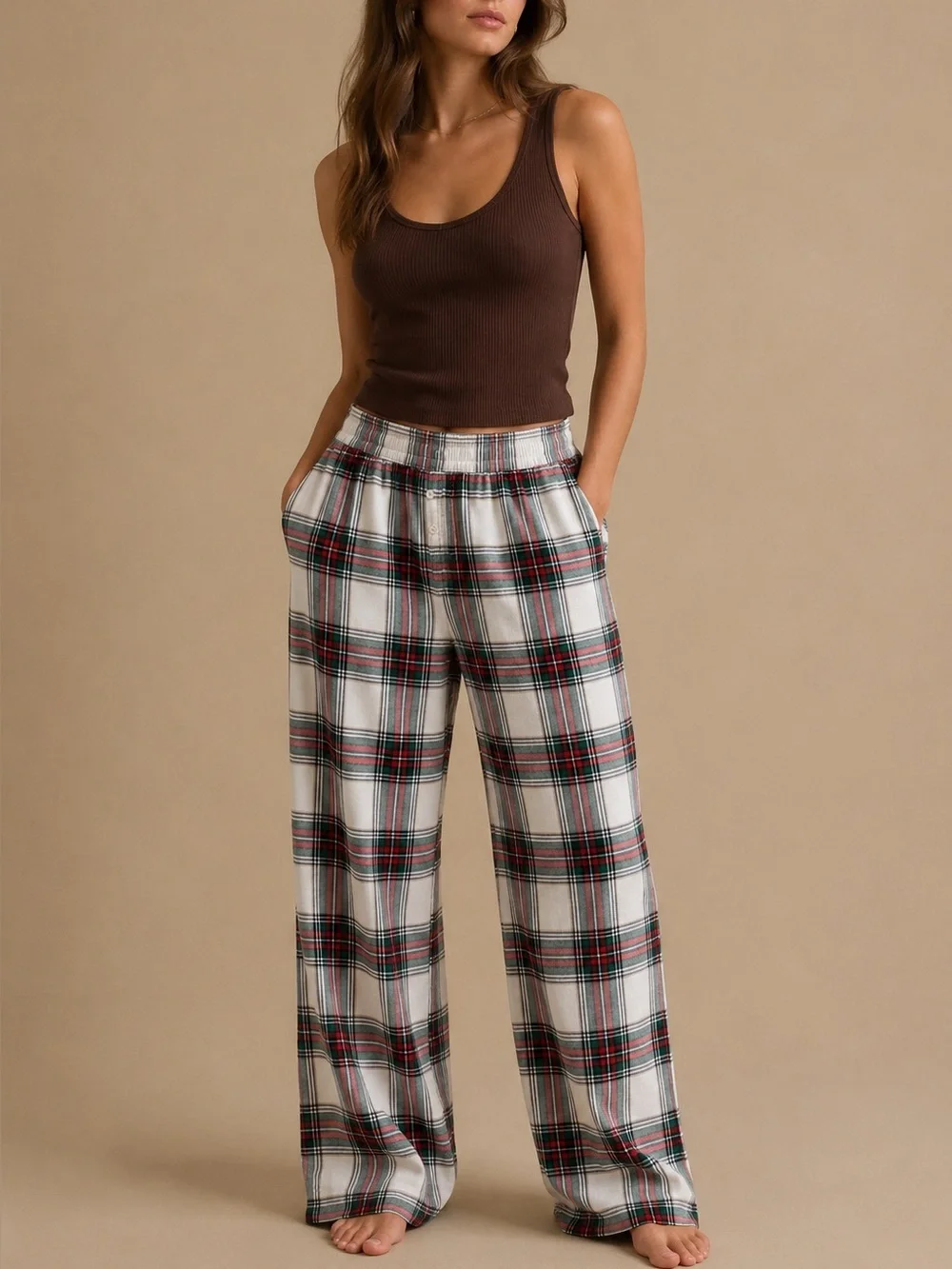 Aerie Plaid Flannel Pajama Lounge Pants Holiday Cozy Christmas Sleepwear Medium
